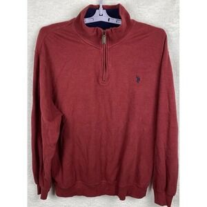 U.S Polo Assn 1/4 Zip Pullover Sweater Long Sleeve Size XXL Casual Golf‎ Hiking